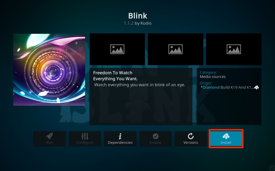 Blink Kodi Addon For Kodi 19.4