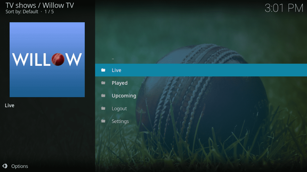 Willow TV Kodi Addon