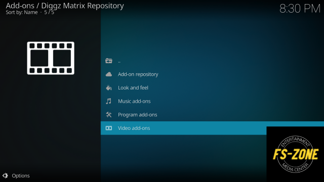 Diggz Matrix Repository video add-ons